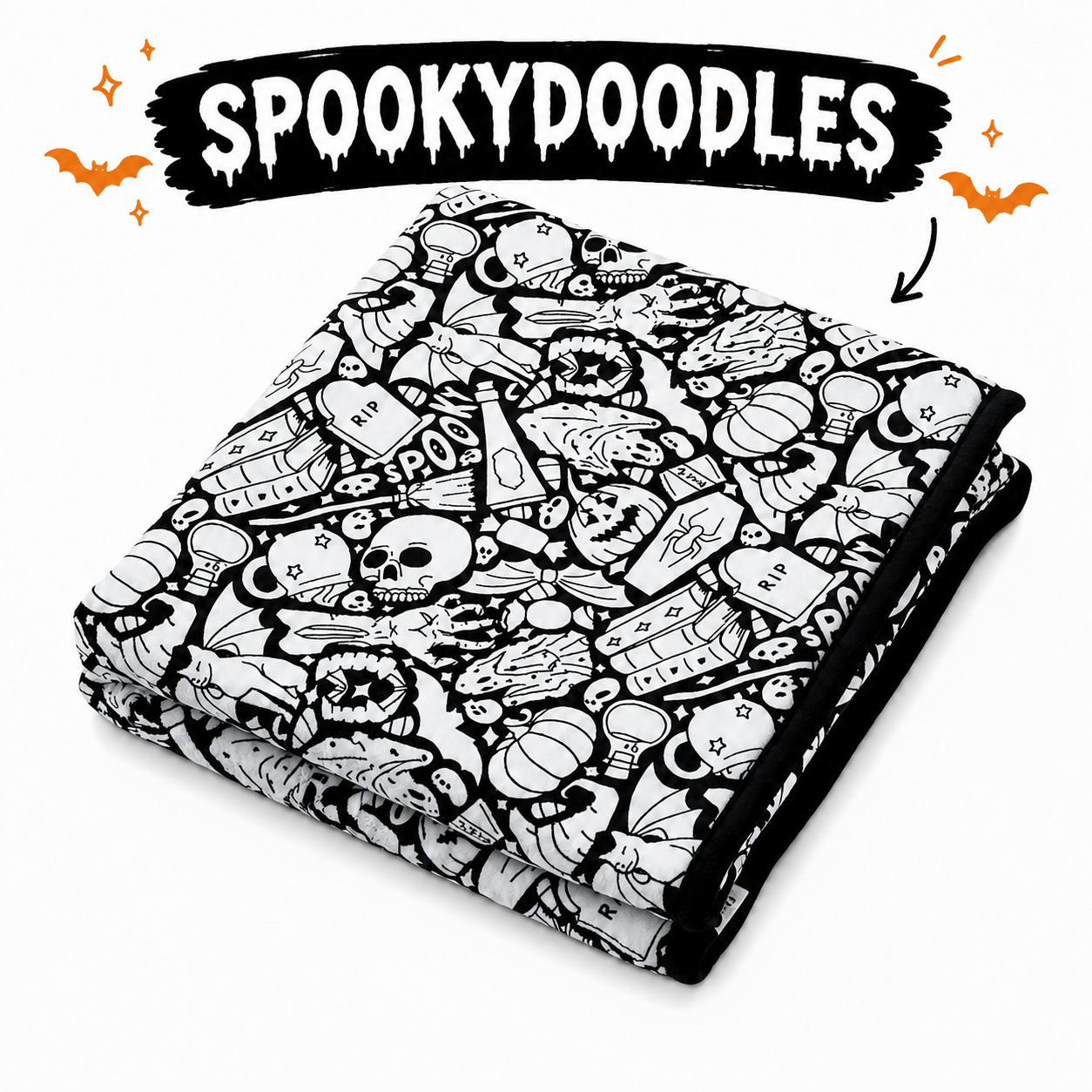 Spooky Coloring Blanket