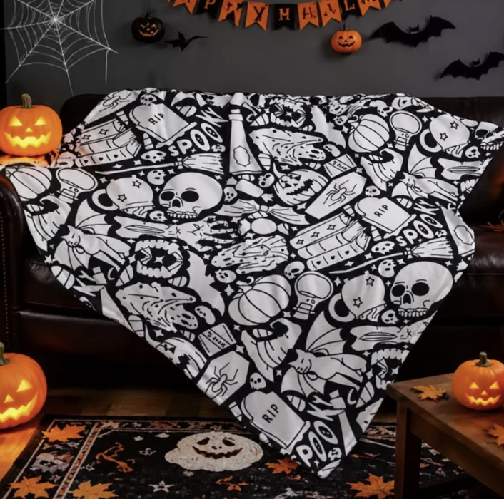 Spooky Coloring Blanket